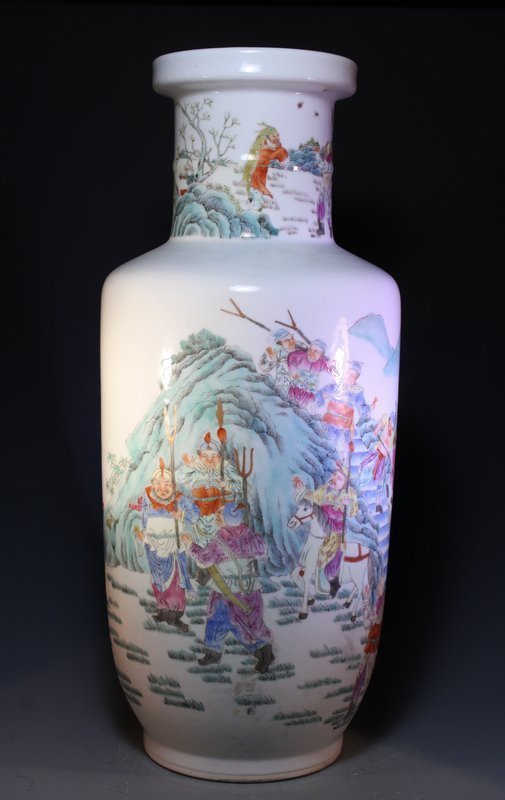 19th C. Large Chinese Enameled Porcelain Vase