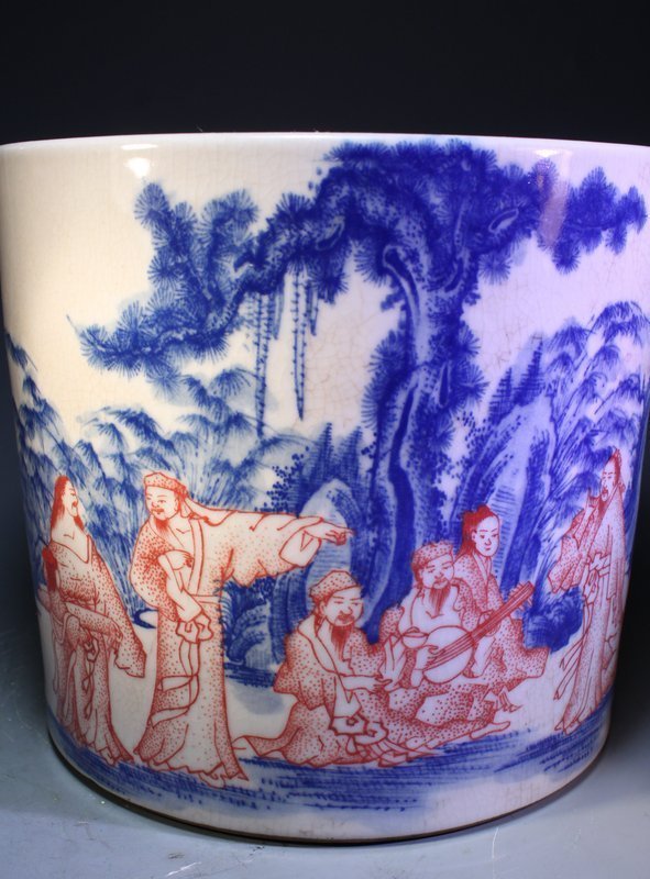 Antique Chinese Porcelain Brush Pot,