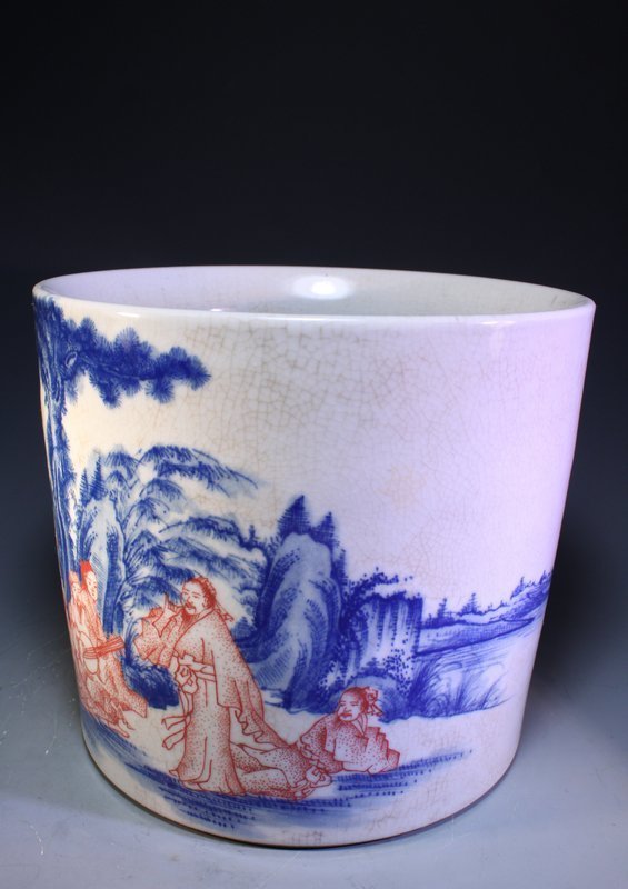 Antique Chinese Porcelain Brush Pot,