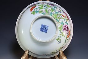 Superb Chinese Enameled Porcelain Bowl