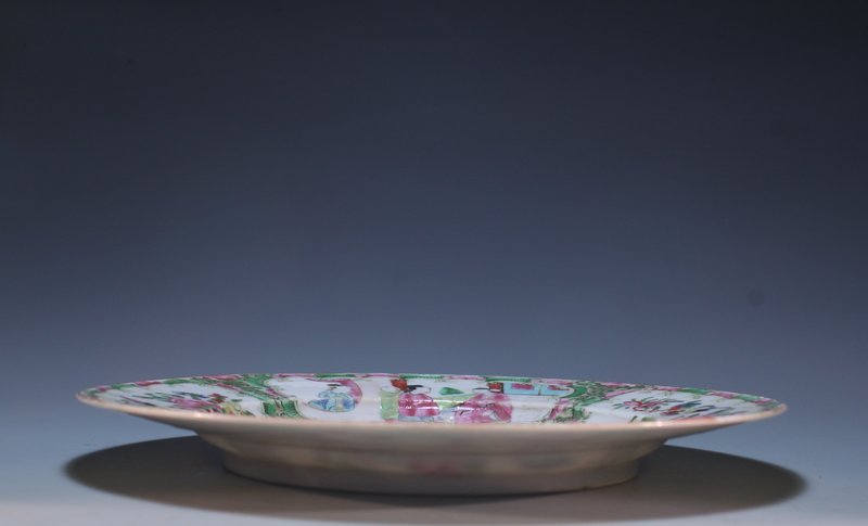 19th C. Chinese Rose Medallion Enameled Porcelain Plate
