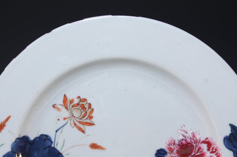 Chinese Qing Export Enameled Porcelain Plate,