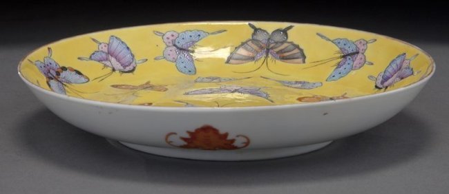 Superb Chinese Qing yellow porcelain Bowl,