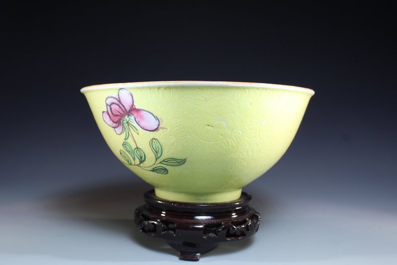 Fine Chinese Qing Yellow Porcelain Bowl,