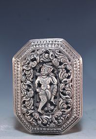 Antique Burmese Silver Box,