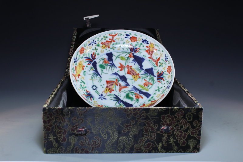 Chinese Wu Cai Enameled Porcelain Bowl,