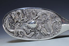 Chinese Export Silver Mirror.