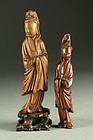 Antique Chinese Qing Finely Carved Box Wood Figure.
