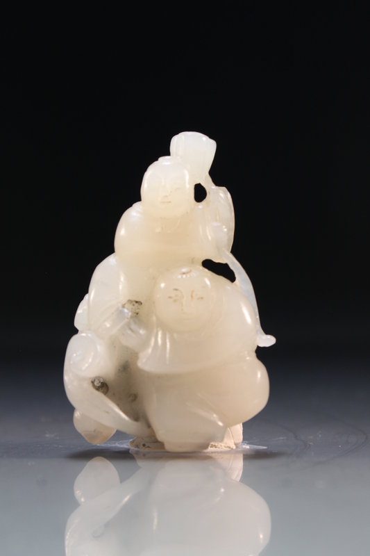 Chinese Carved Jade Toggle.