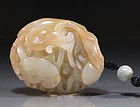 Chinese Carved Celadon Jade Pendant/Toggle.