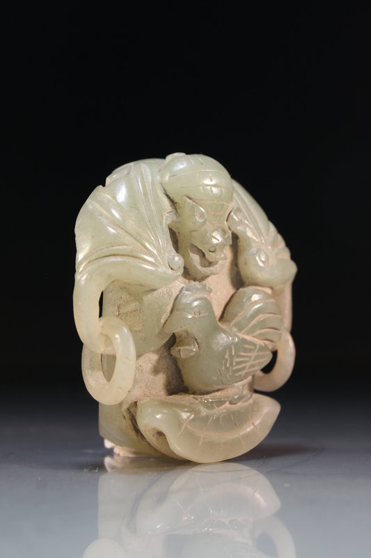 Chinese Celadon Jade Carving.