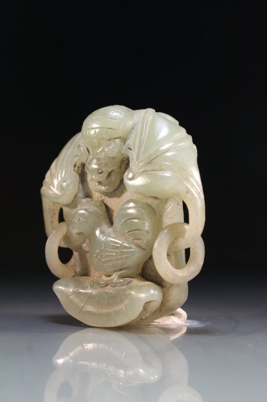Chinese Celadon Jade Carving.