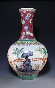 Chinese Famille Rose Porcelain Vase.