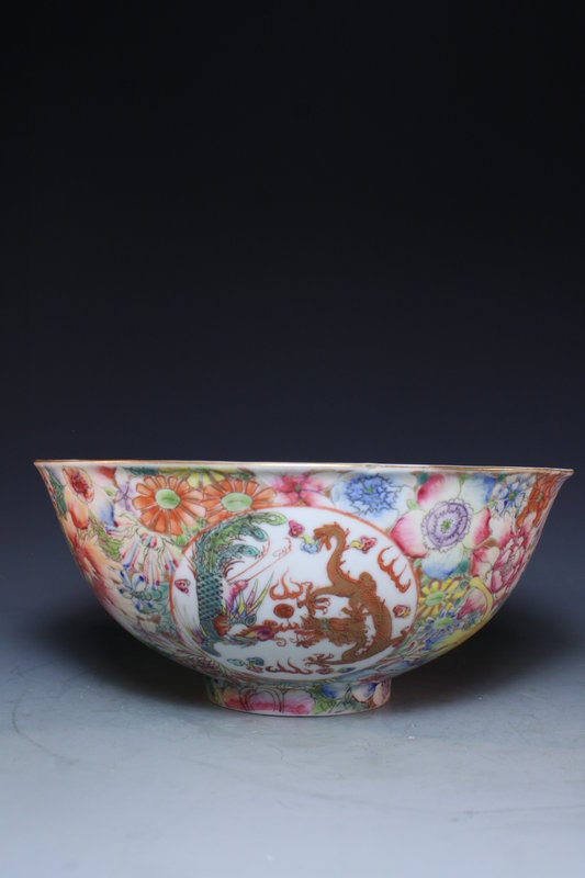 Superb Chinese Enameled Porcelain Bowl.