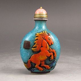 Chinese Beijing / Peking Glass Snuff Bottle.