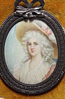 Continental Miniature portrait Painting, 19th C.