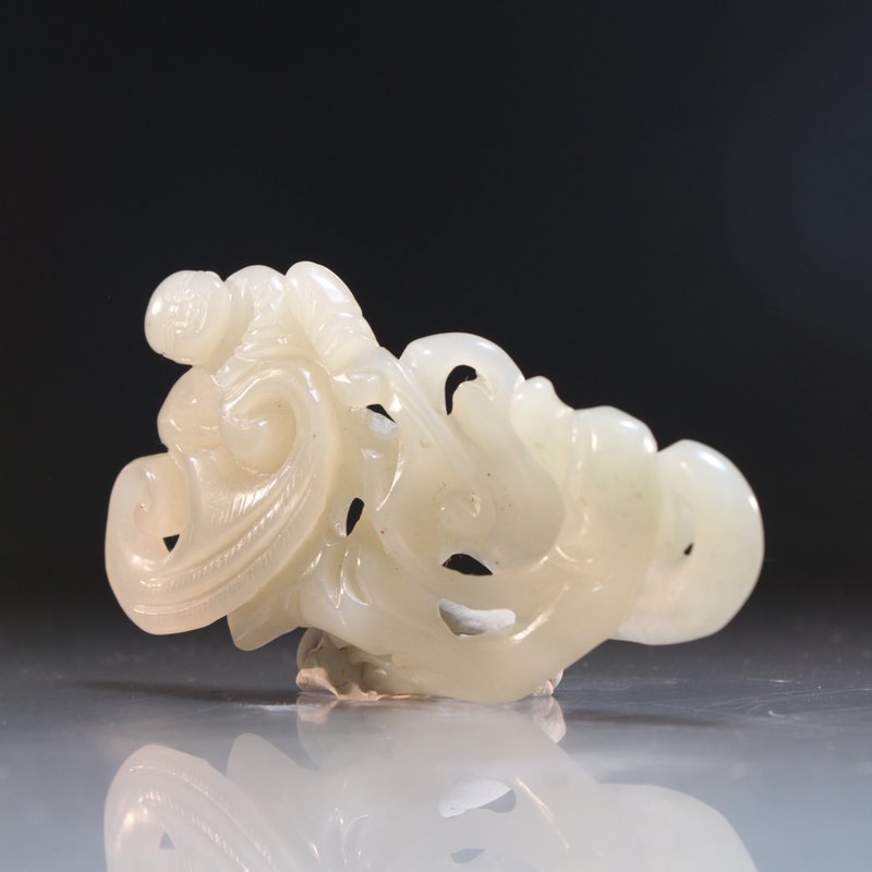 Chinese Carved Jade Pendant. Boy.