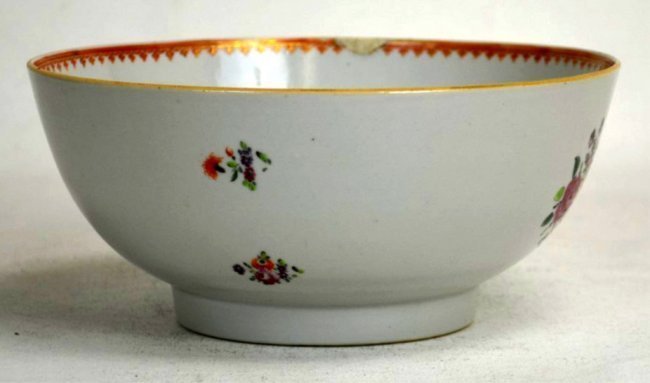 Chinese Export Famille Rose Enameled Porcelain Bowl.
