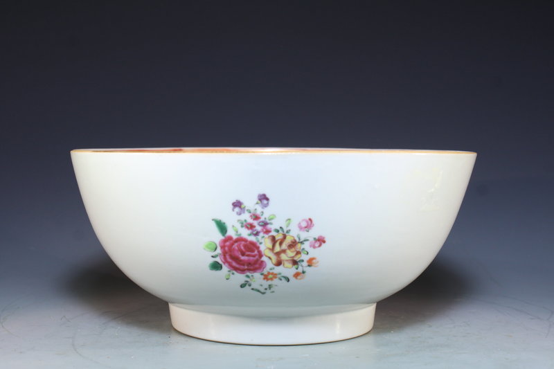 Chinese Export Famille Rose Enameled Porcelain Bowl.