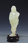 Chinese Carved Serpentine Jade Figure.