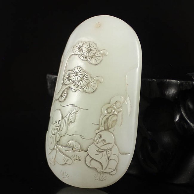 Chinese Hetian Jade Pendant.