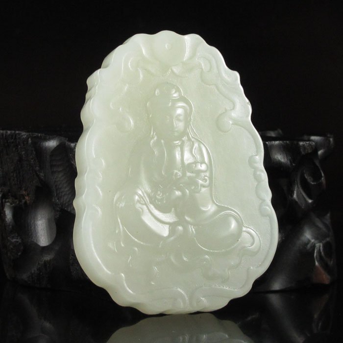 Chinese Natural Hetian Jade Pendant.