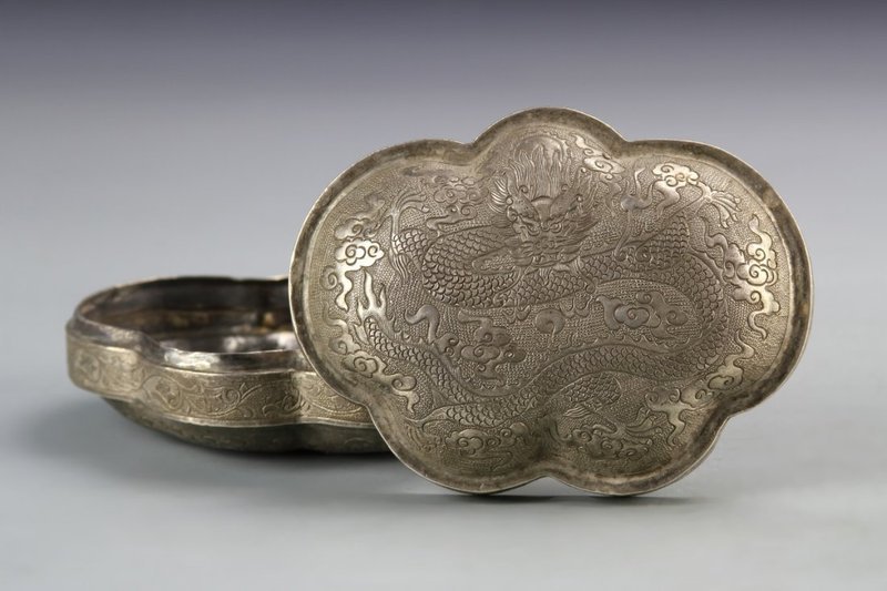 Fine Chinese Silver Ink Box.