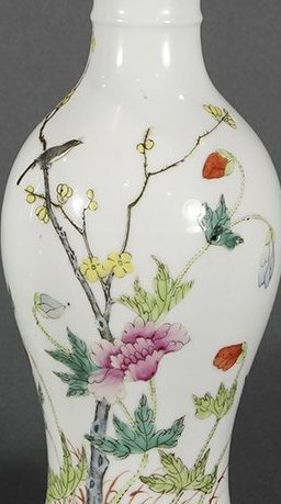Fine Antique Chinese Enameled Porcelain Vase.