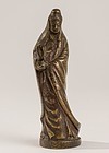 Chinese Bronze Buddhist Figure of Kwan Yin Mudra.