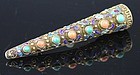 Chinese Silver Cloisonne Nail Guard Pin/Brooch.