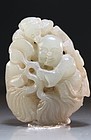 Antique Chinese Carved Jade Pendant.