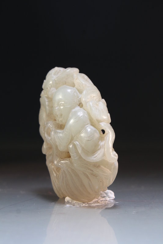 Antique Chinese Carved Jade Pendant.