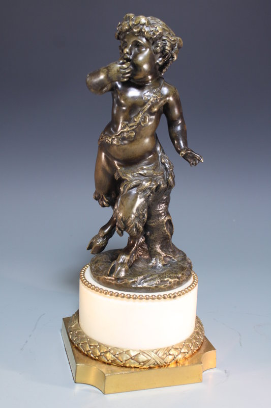 Patinated Bronze Figures; Young Saytr.