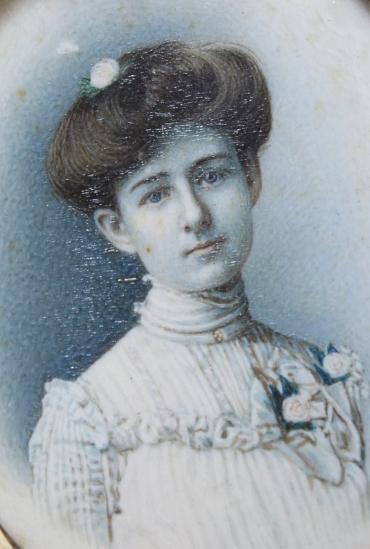 19th C. Miniature Portrait Painting.
