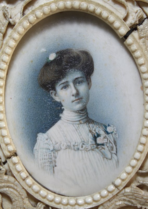 19th C. Miniature Portrait Painting.