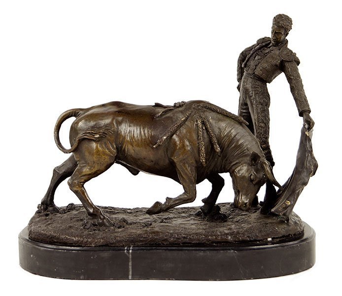 Continental Patinated Bronze Figure of a Matador.