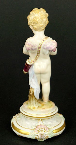 Meissen Porcelain Figure Of Cupid.