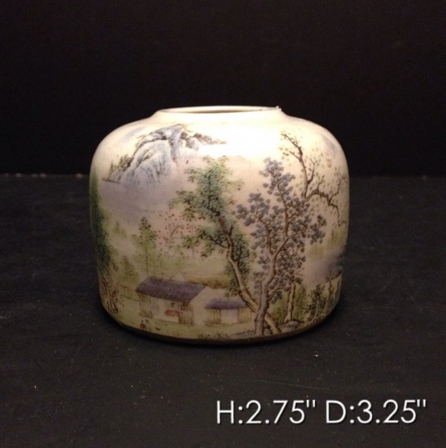 19th C. Chinese Porcelin Brush Washer.