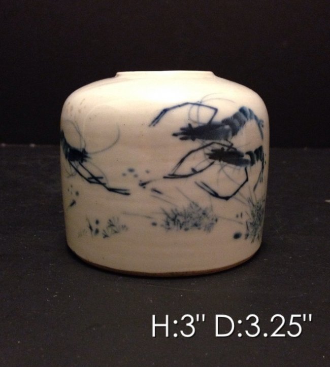 19th C. Chinese Blue &amp; White Porcelin Brush Washer.