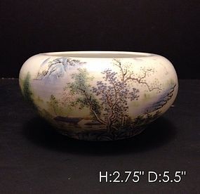 Impressive Chinese Enameled Porcelain Bowl.