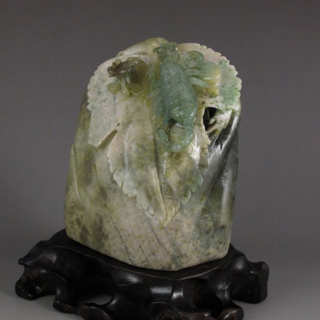 Chinese Natural Dushan Jade Carving.