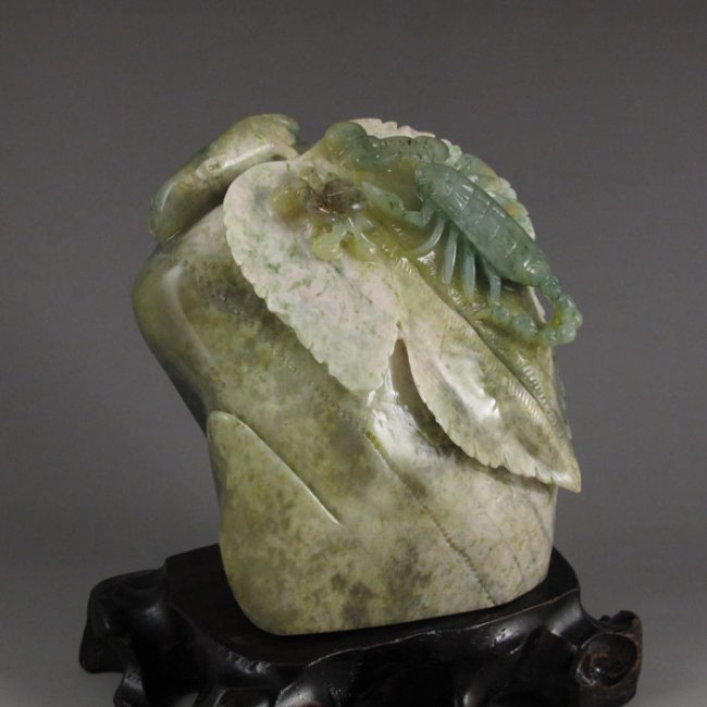 Chinese Natural Dushan Jade Carving.