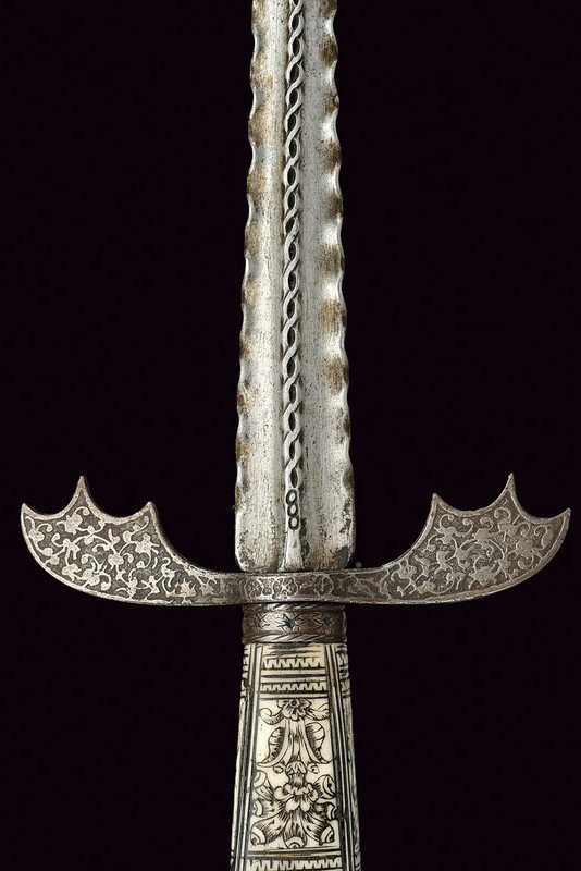 Exceptional 17th C. Rare German Engraved Dagger