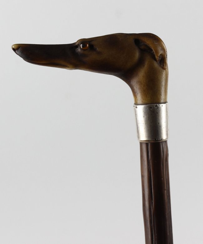 Victorian Horn-Handled Novelty Cane/Walking Stick.