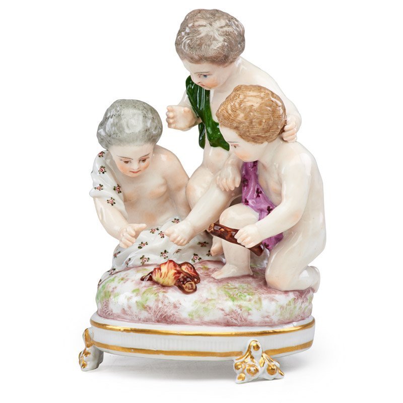 German Meissen Porcelain Figural Group.