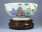 18th C. Chinese Mandarin Enameled Porcelain Bowl.