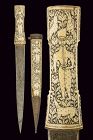 AN INTERESTING PERSIAN DAGGER WITH THREE BLADES