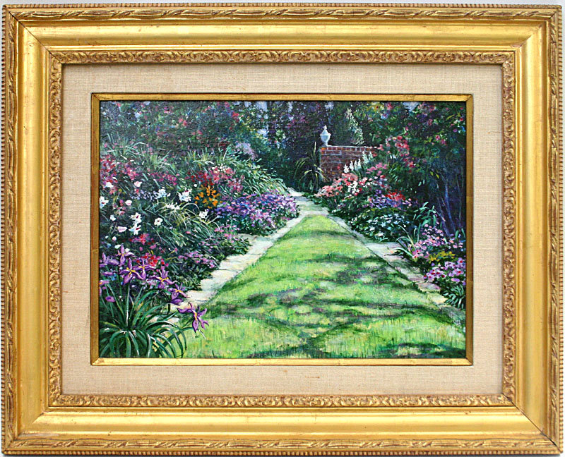 Albert Sharp painting - English Garden landscape
