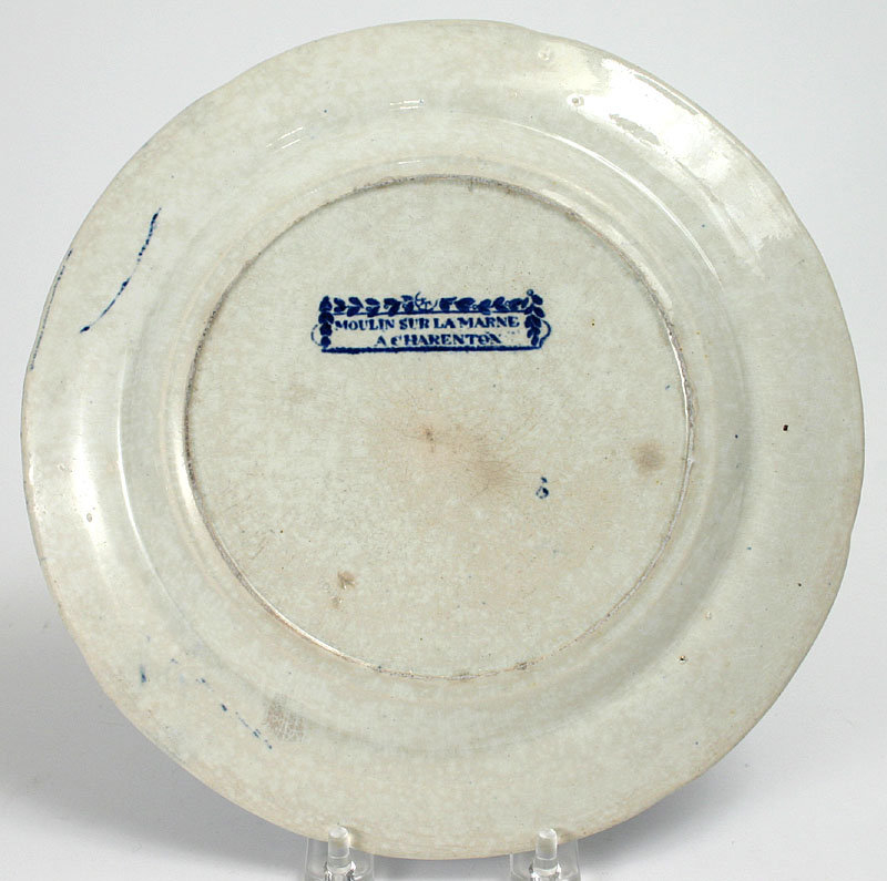 Enoch Wood pearlware Staffordshire plate, Sur la Marne