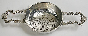 Paul de Lamerie silver punch or lemon strainer